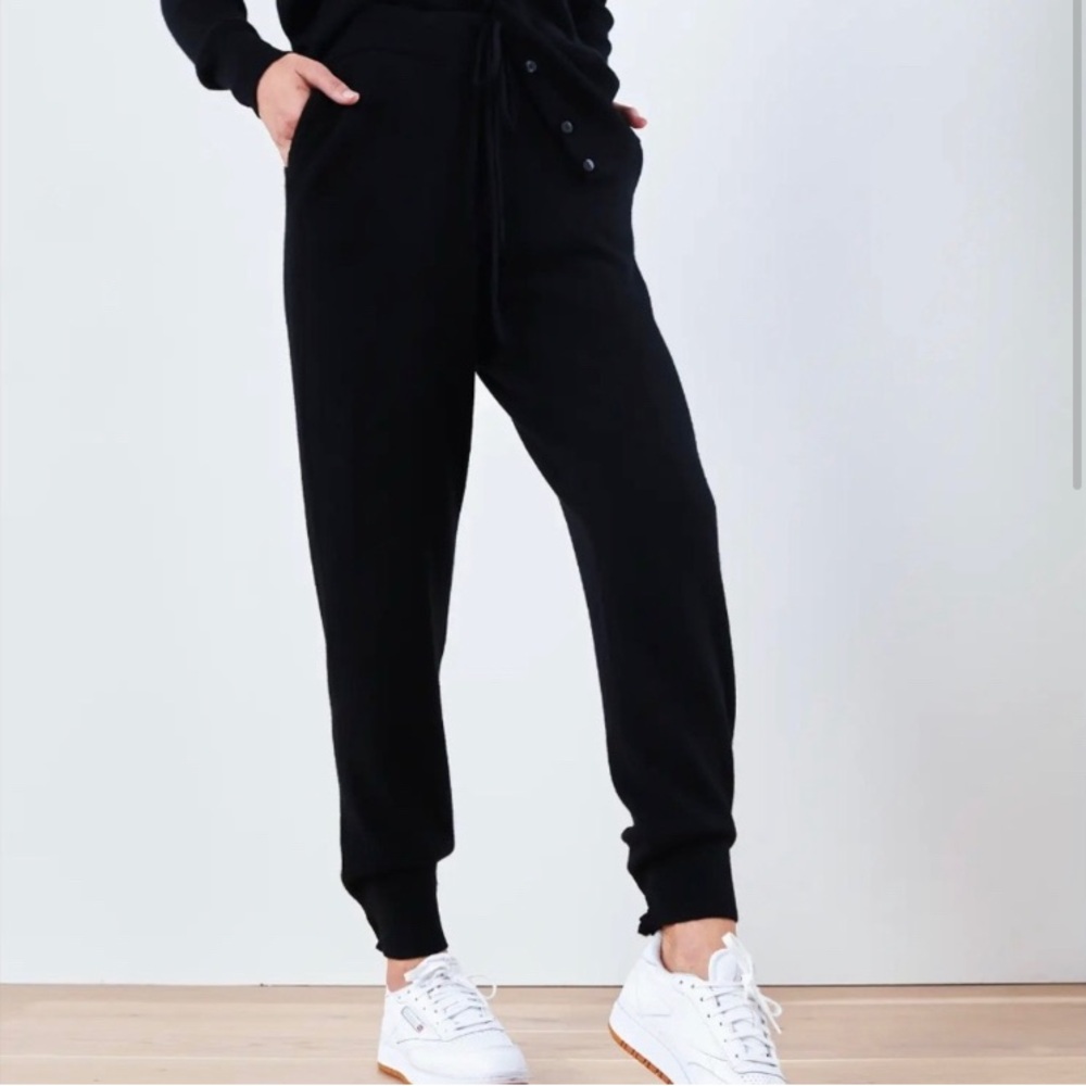 Quince Cashmere Black Mongolian Sweatpants Size XS NWT - Picture 10 of 10